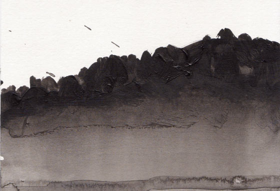 h&uuml;gel Acryl-Malerei auf Papier